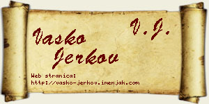 Vasko Jerkov vizit kartica